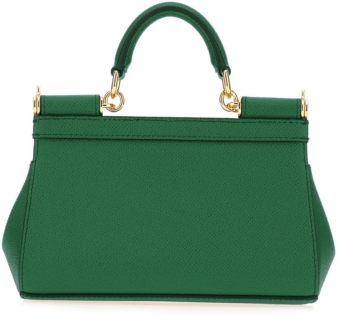 Dolce & Gabbana Dolce&gabbana Emerald green leather small Sicily handbag Groen