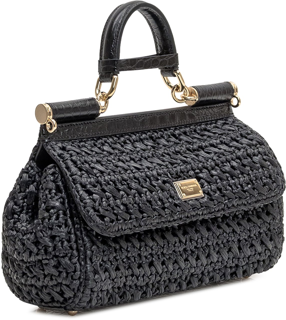 Dolce & Gabbana Borsa Sicily Media Zwart