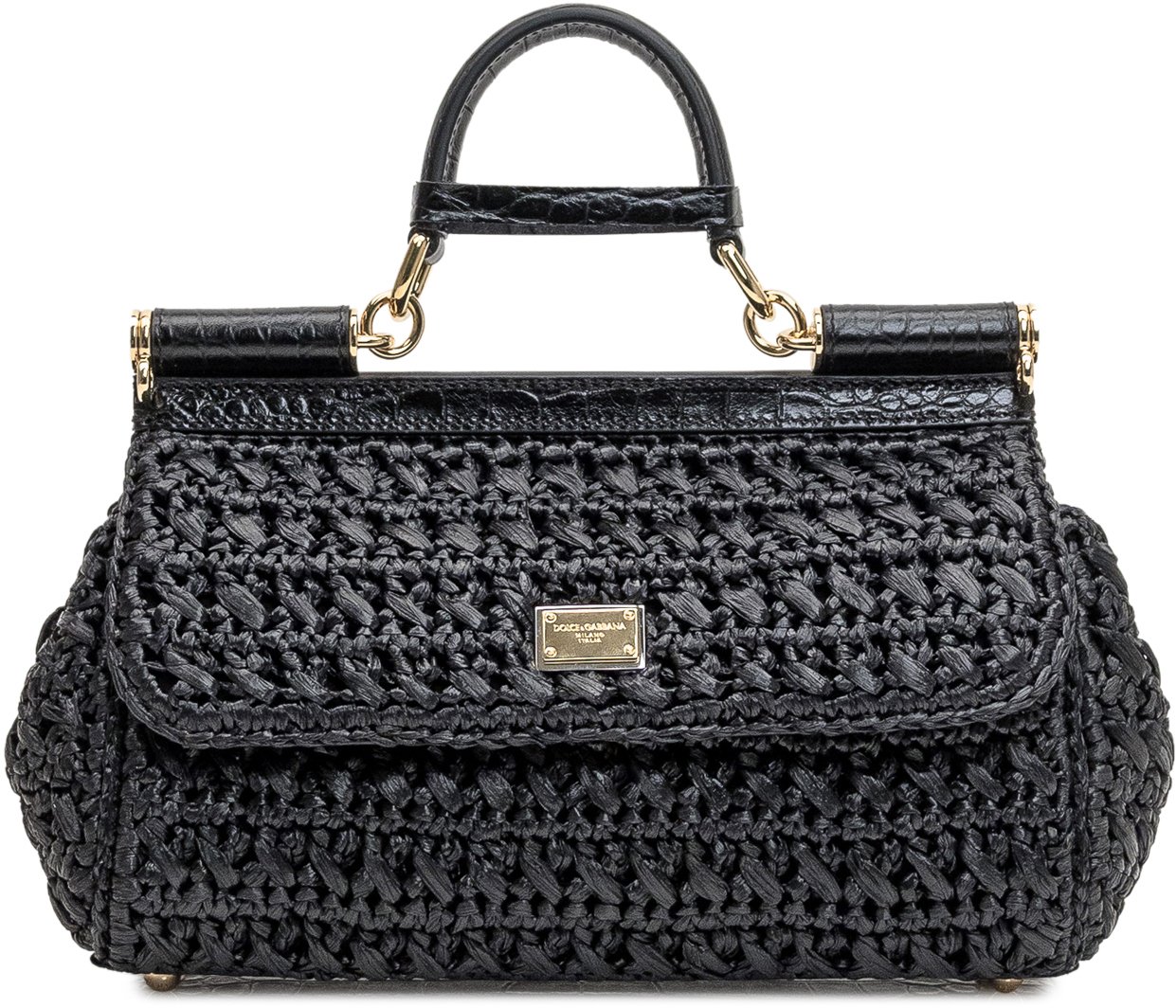 Dolce & Gabbana Borsa Sicily Media Zwart