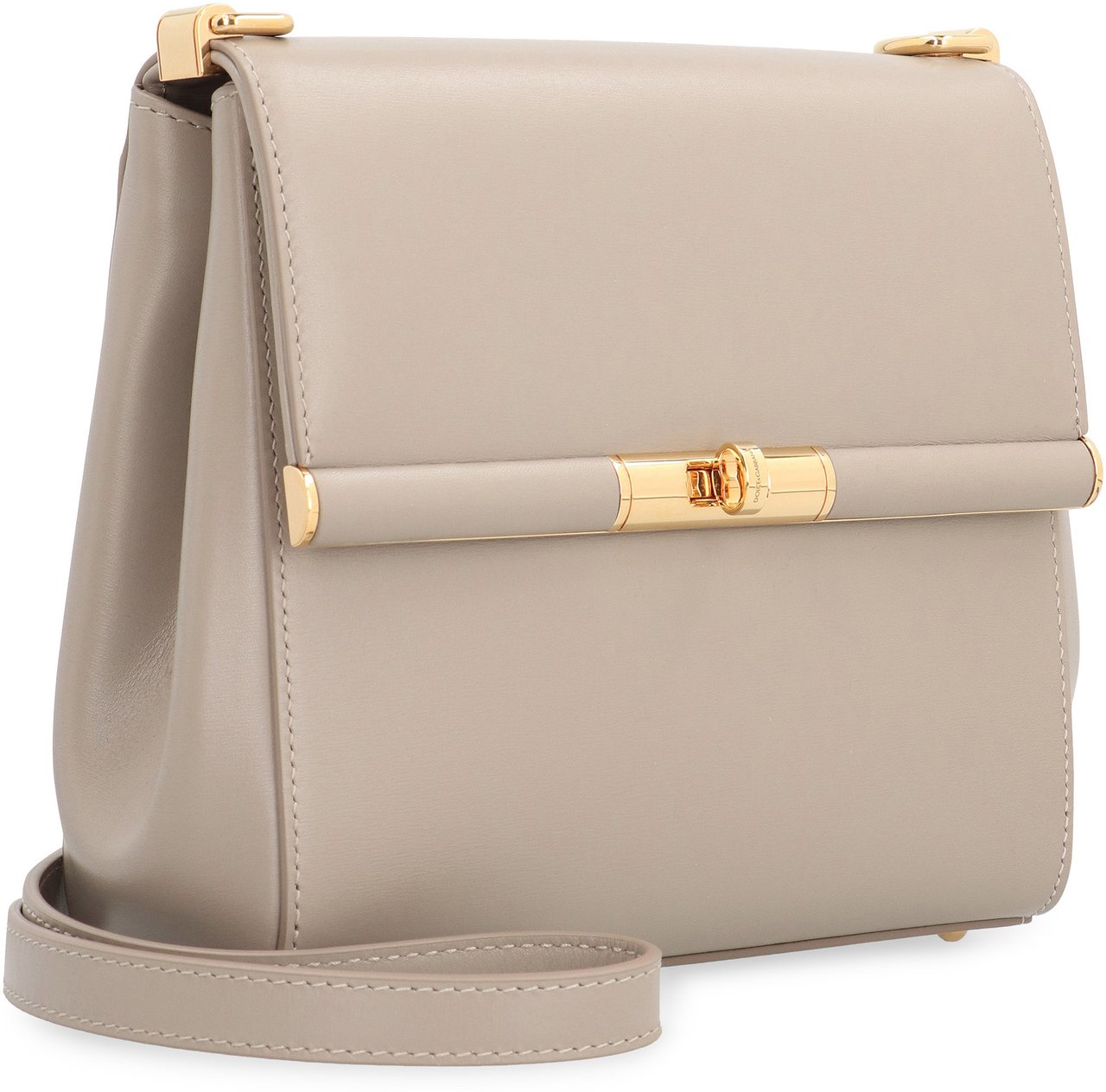Dolce & Gabbana City Marlene leather crossbody bag Taupe