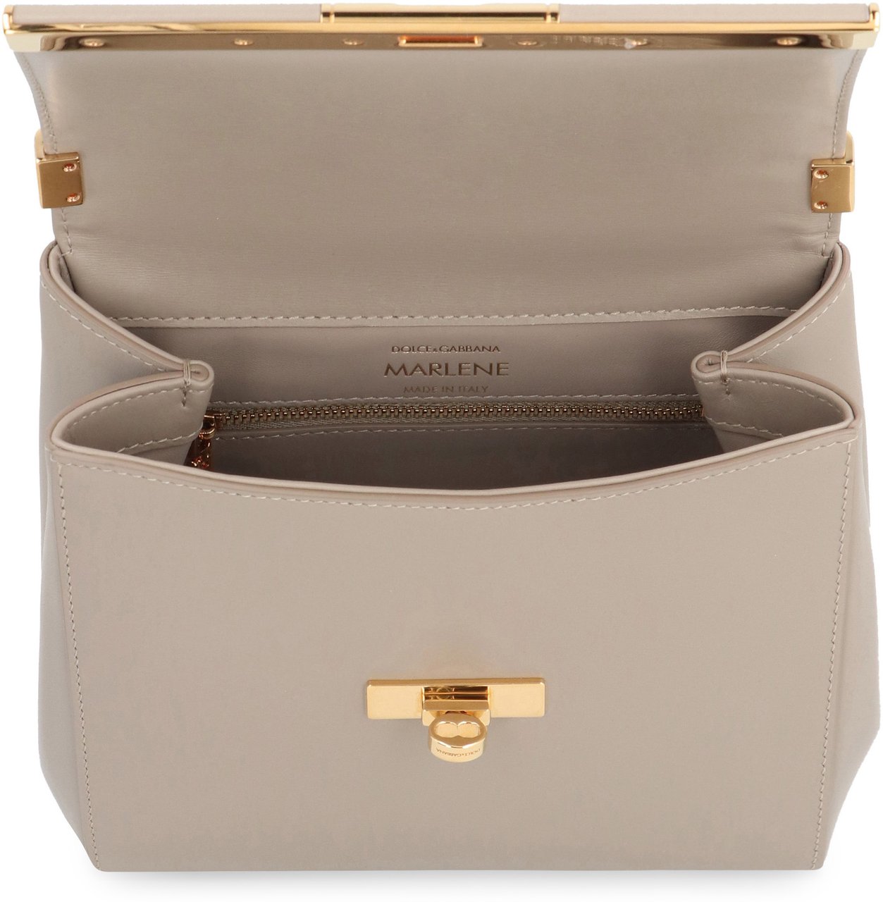 Dolce & Gabbana City Marlene leather crossbody bag Taupe