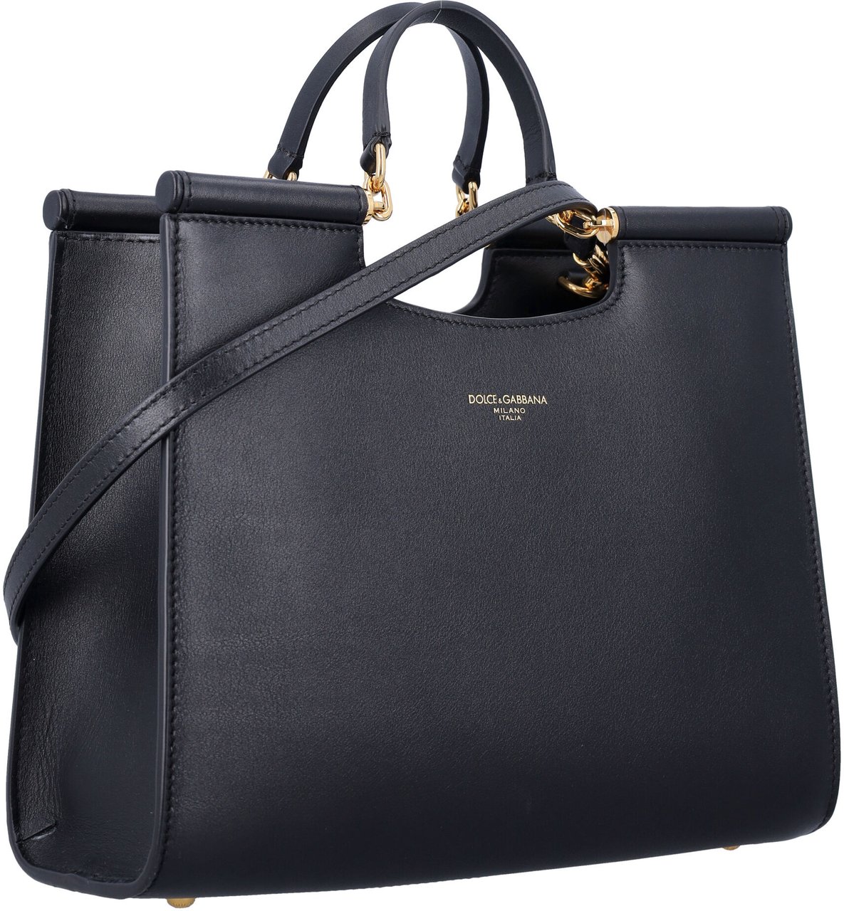 Dolce & Gabbana Shopper Sicily Black Zwart