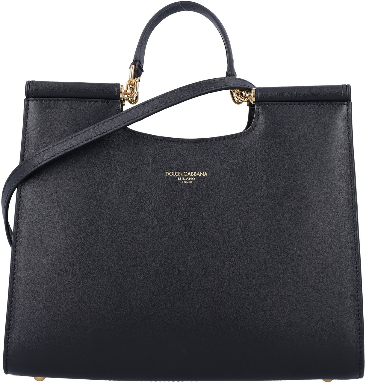 Dolce & Gabbana Shopper Sicily Black Zwart