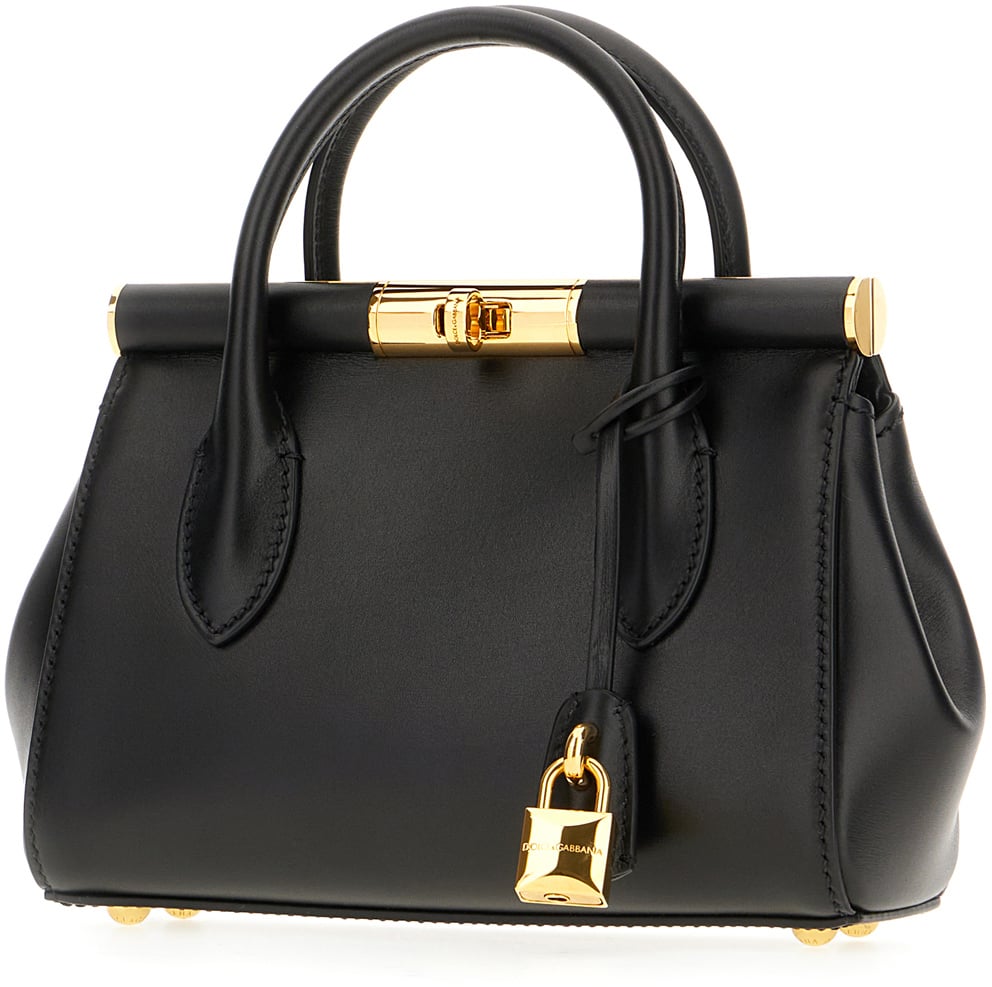 Dolce & Gabbana Dolce&gabbana Black leather Marlene handbag Zwart