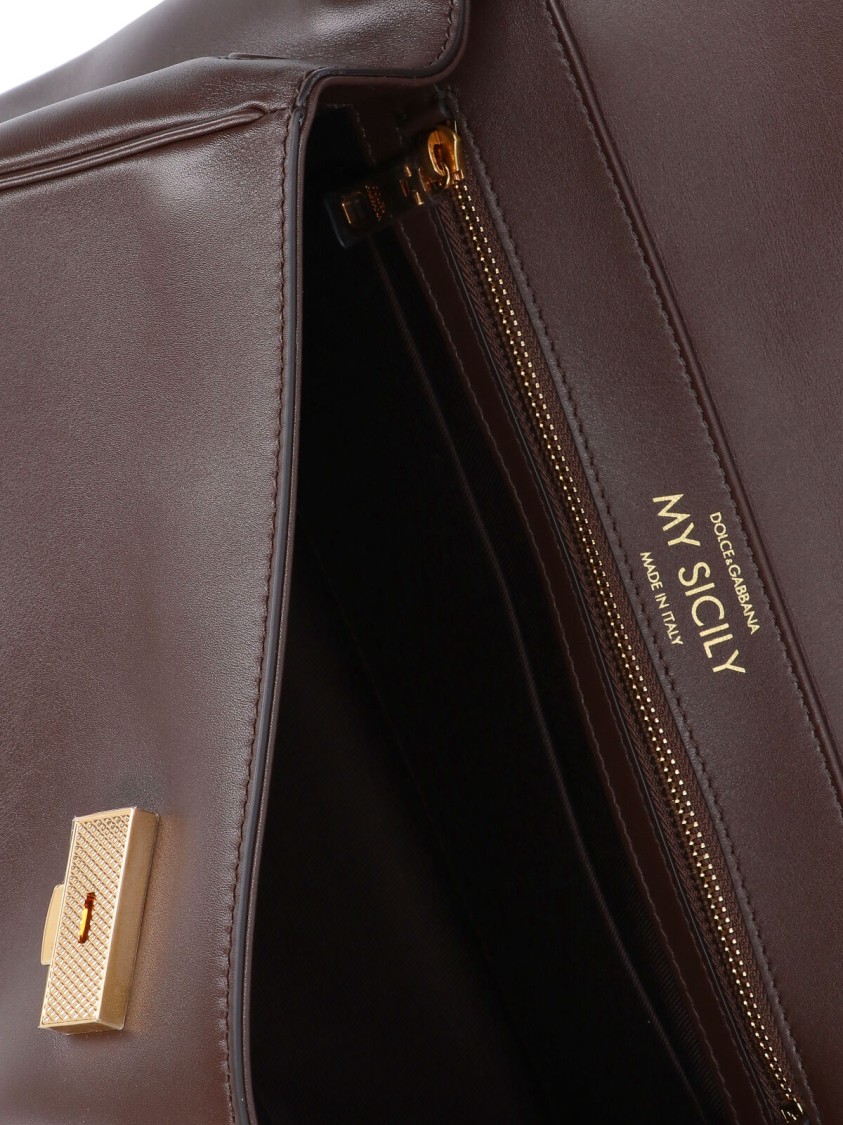 Dolce & Gabbana "My Sicily" Top Handle Bag – Brown Bruin