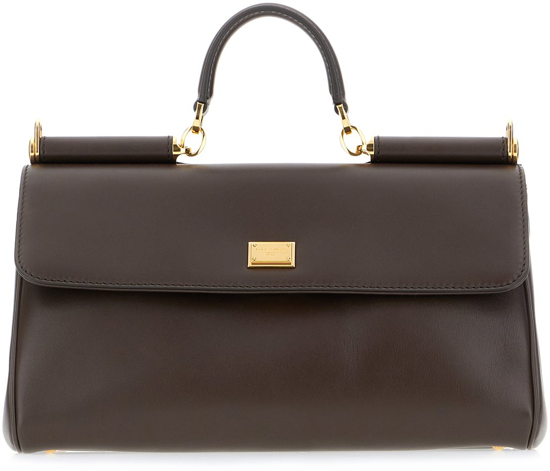 Dolce & Gabbana Dolce&gabbana Dark brown leather handbag Bruin