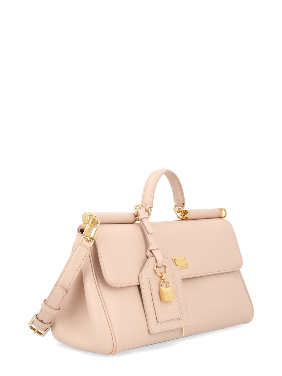 Dolce & Gabbana Neutrals My Sicily Structured Leather Handbag Neutraal