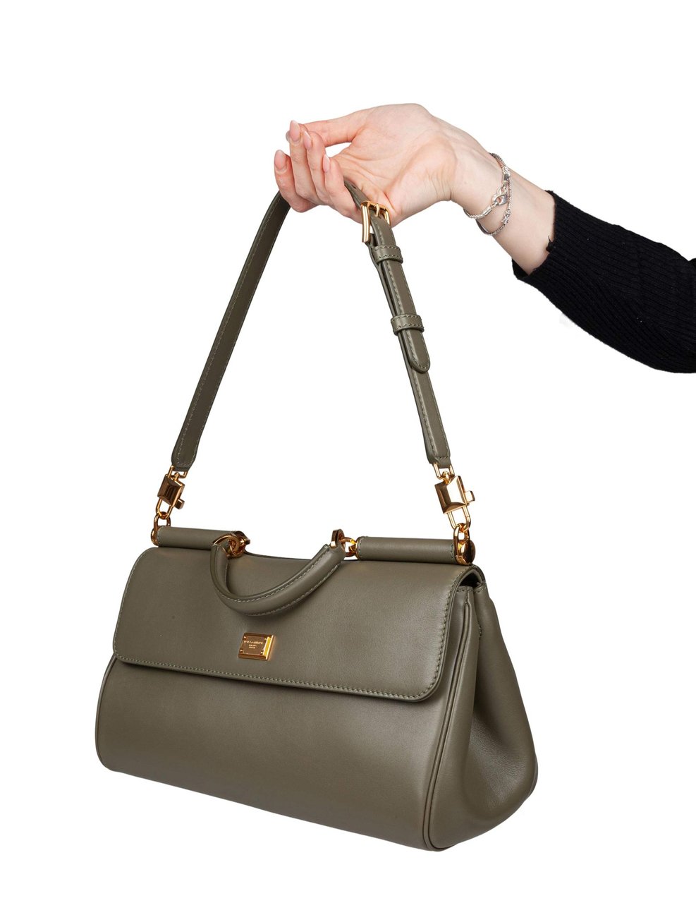 Dolce & Gabbana Dolce & gabbana vintage my sicily caramel leather bag Groen