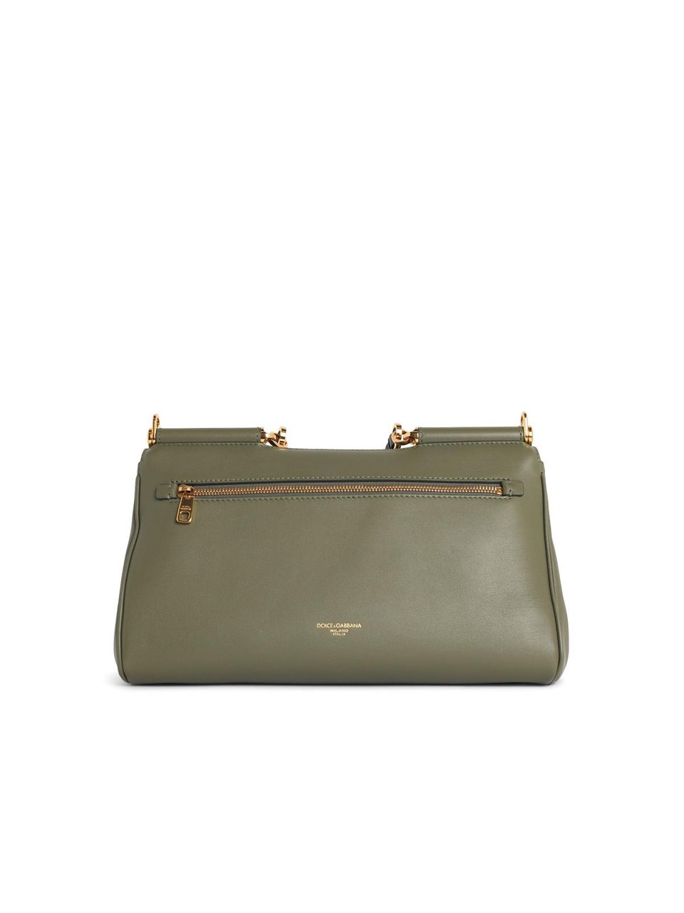 Dolce & Gabbana Ìmy Sicilyì Medium Handbag In Green Leather Grijs