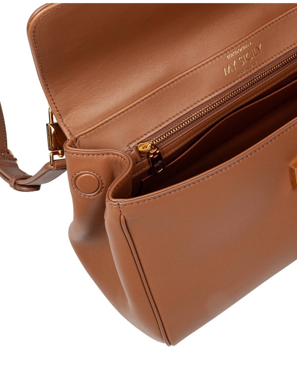 Dolce & Gabbana Dolce & gabbana vintage my sicily caramel leather bag Bruin