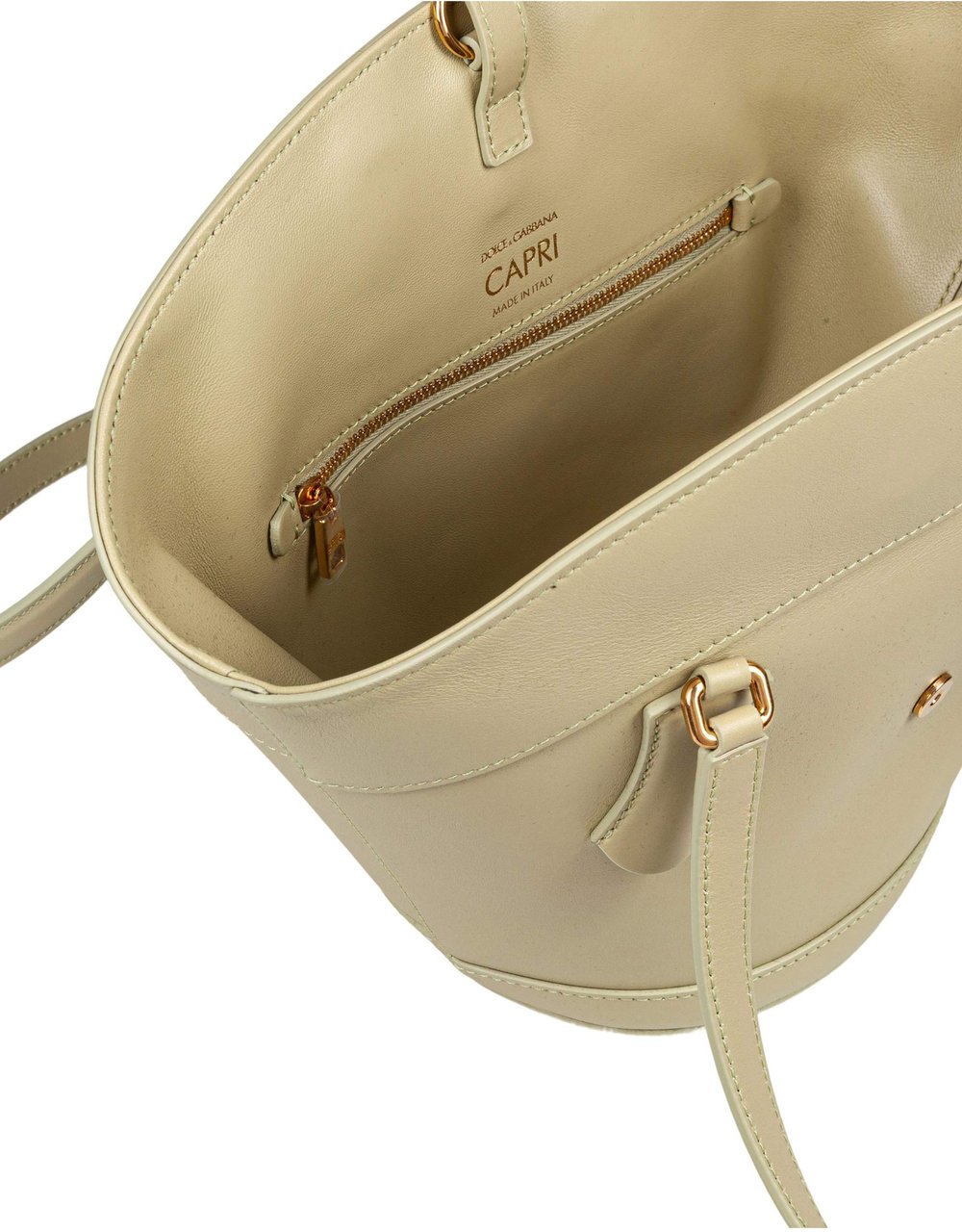 Dolce & Gabbana Dolce & gabbana sage green leather coffa capri bag Groen