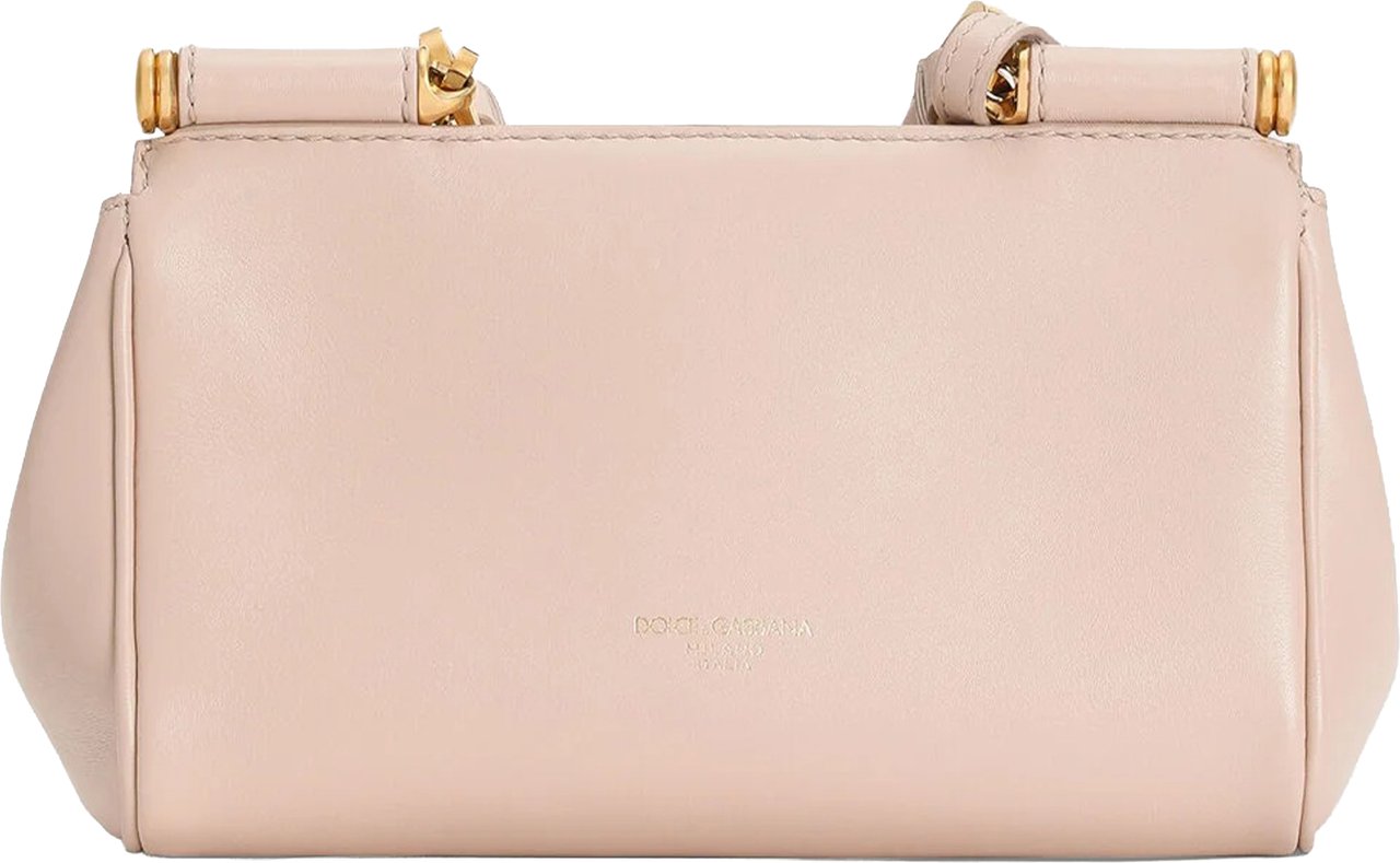 Dolce & Gabbana Neutrals Vit. Plonge Structured Leather Handbag Neutraal
