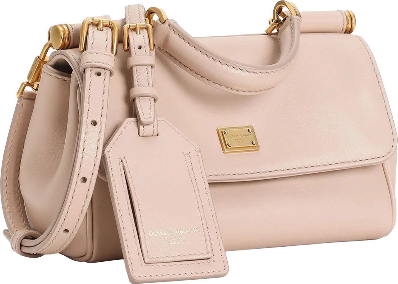 Dolce & Gabbana Neutrals Vit. Plonge Structured Leather Handbag Neutraal