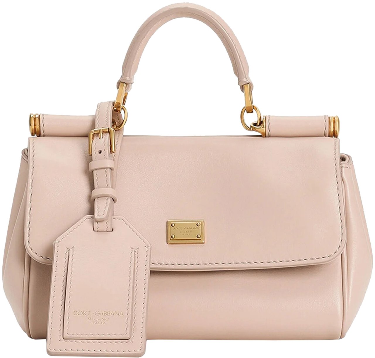 Dolce & Gabbana Neutrals Vit. Plonge Structured Leather Handbag Neutraal