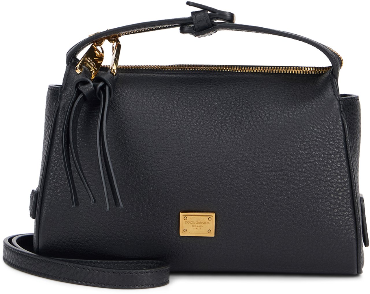 Dolce & Gabbana Shoulder bag Vittoria in leather Zwart