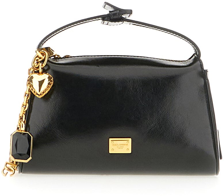 Dolce & Gabbana Dolce&gabbana Black leather Vittoria handbag Zwart