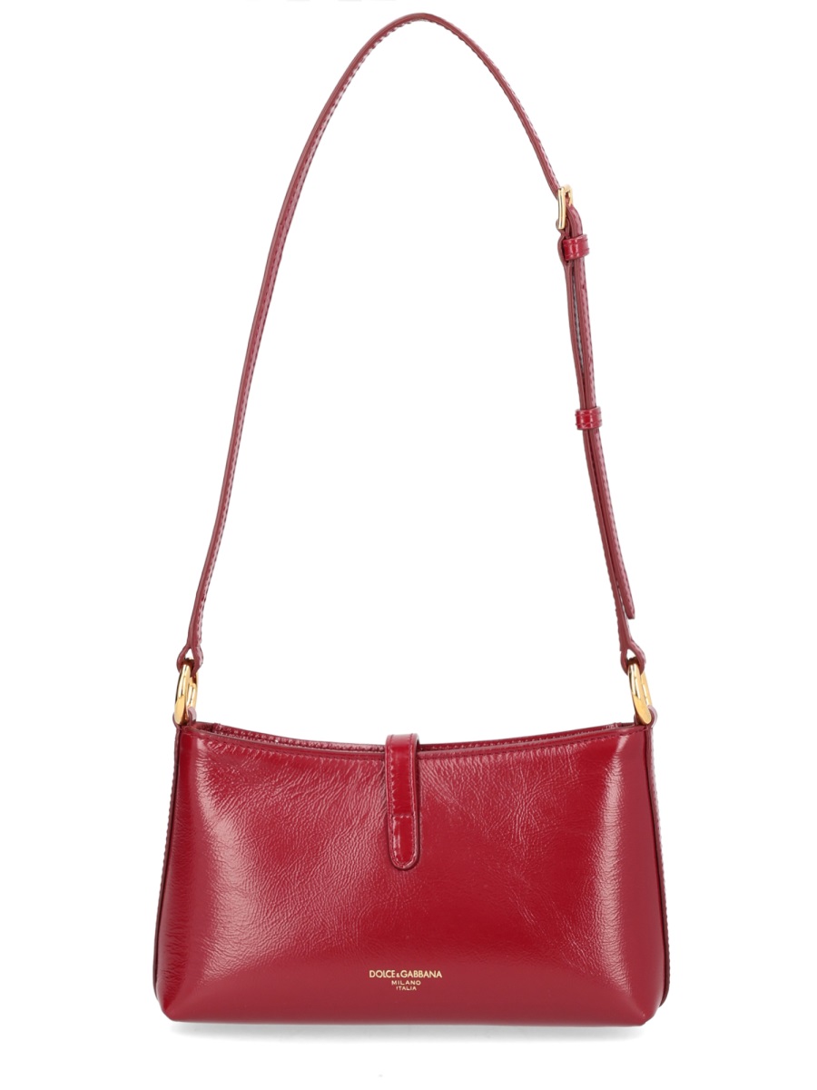 Dolce & Gabbana Neutrals Gold-Tone Lock Clasp Shoulder Bag Rood