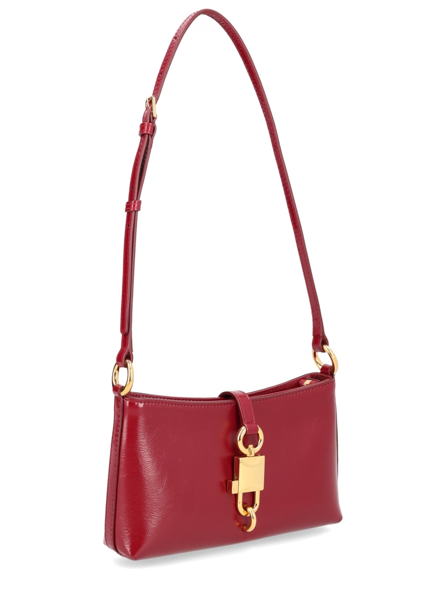 Dolce & Gabbana Neutrals Gold-Tone Lock Clasp Shoulder Bag Rood