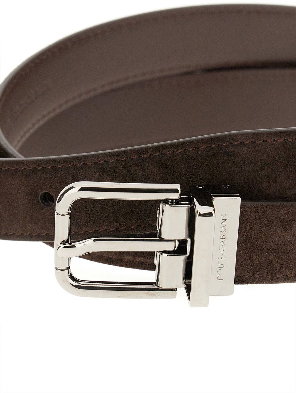 Dolce & Gabbana Dolce&gabbana Brown leather reversible belt Bruin