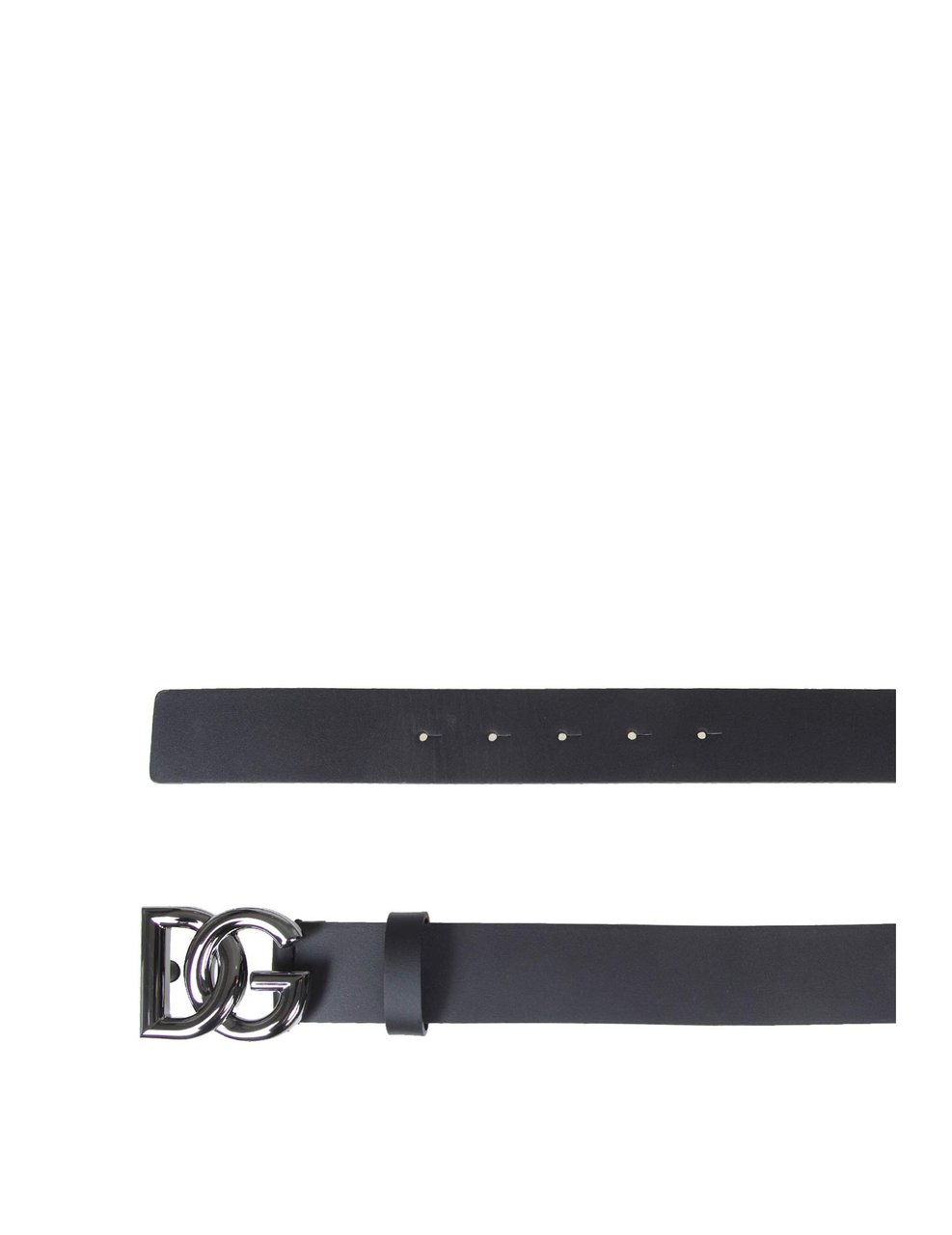 Dolce & Gabbana Dolce & gabbana calfskin belt with metal dg logo Zwart