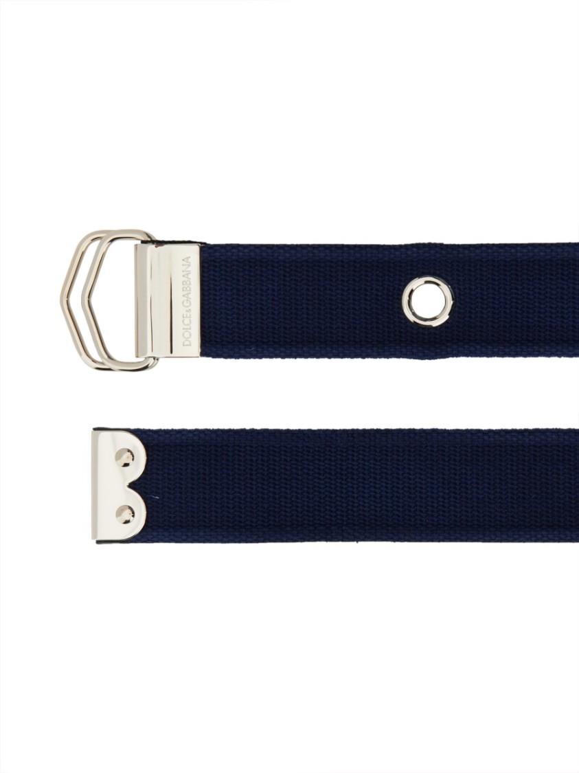 Dolce & Gabbana Belt With Logo Blauw