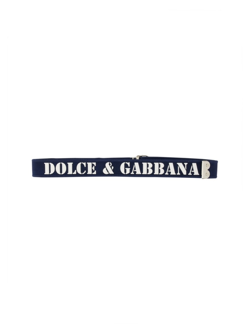 Dolce & Gabbana Belt With Logo Blauw