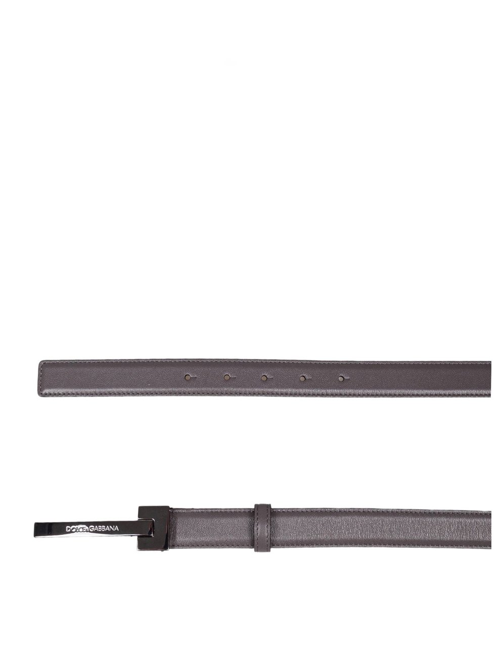 Dolce & Gabbana Dolce & gabbana leather belt with logo buckle Grijs