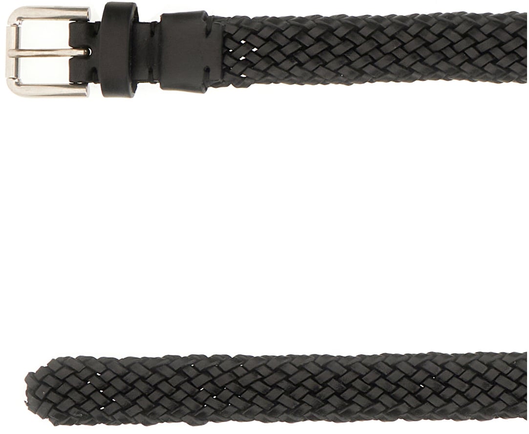 Dolce & Gabbana Black leather belt Zwart