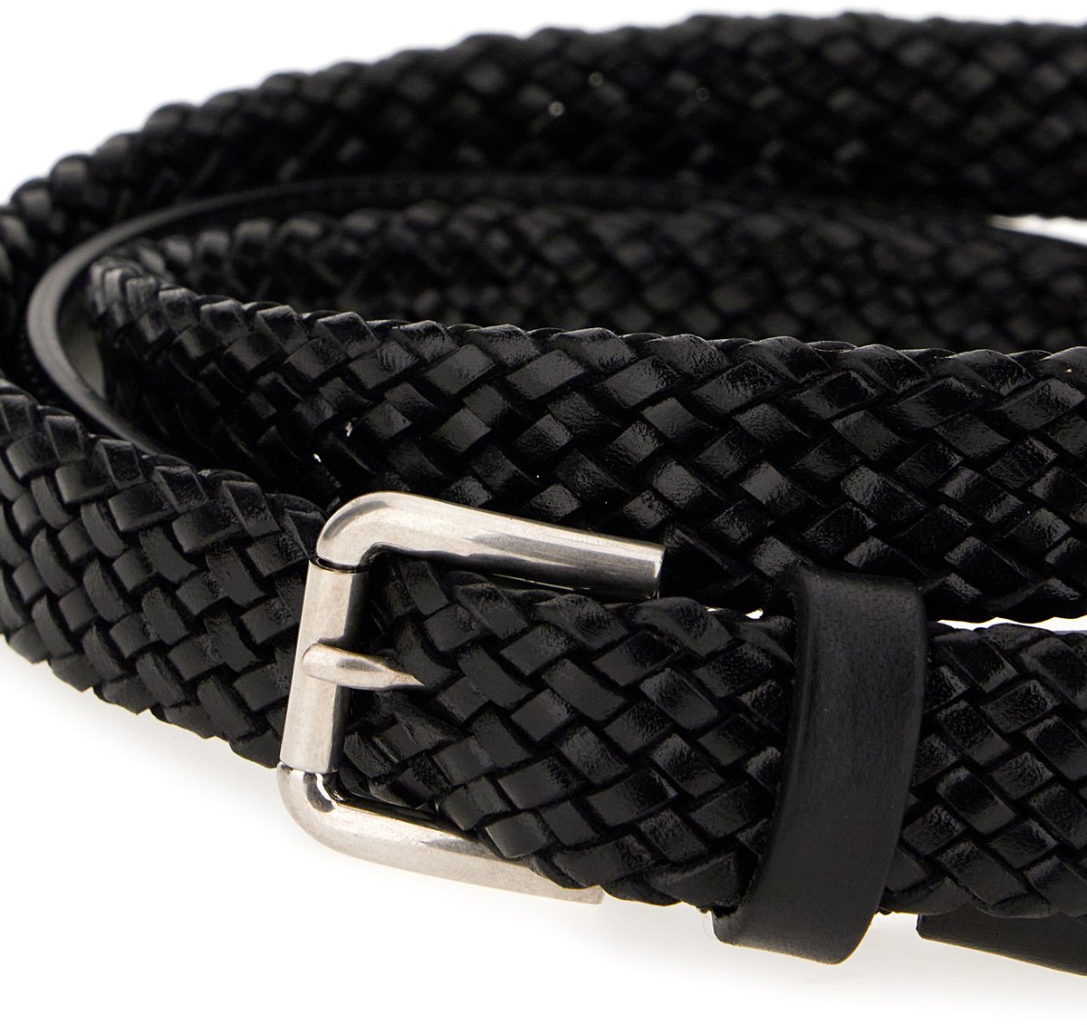 Dolce & Gabbana Black leather belt Zwart