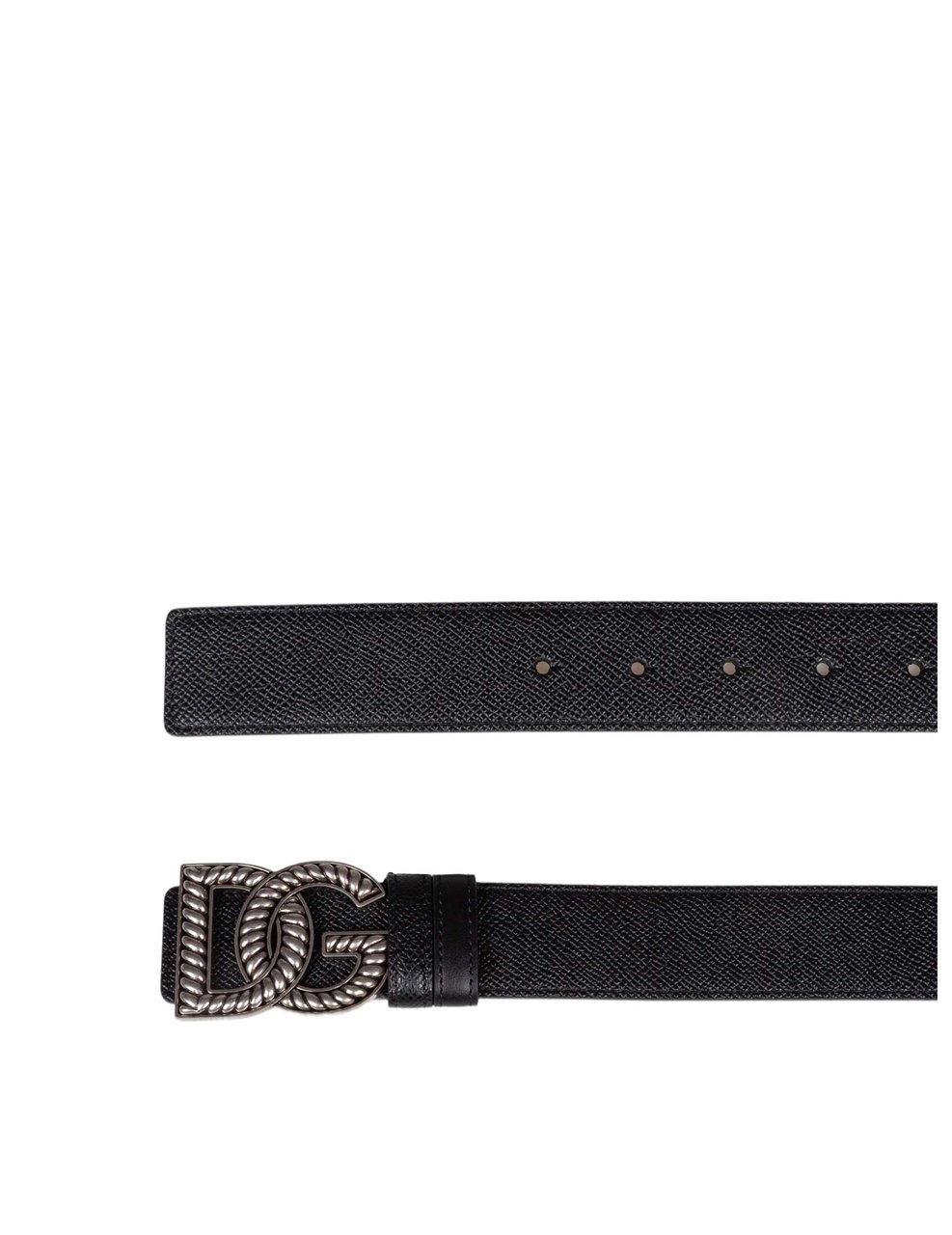 Dolce & Gabbana Dolce & gabbana black leather belt with logo Zwart