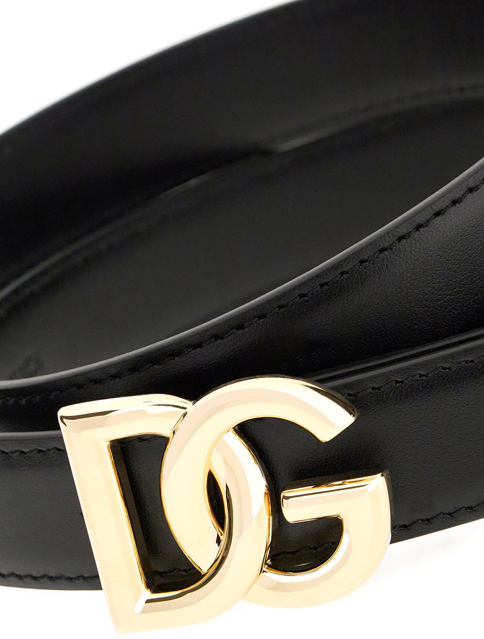 Dolce & Gabbana Dolce&gabbana Black leather belt Zwart