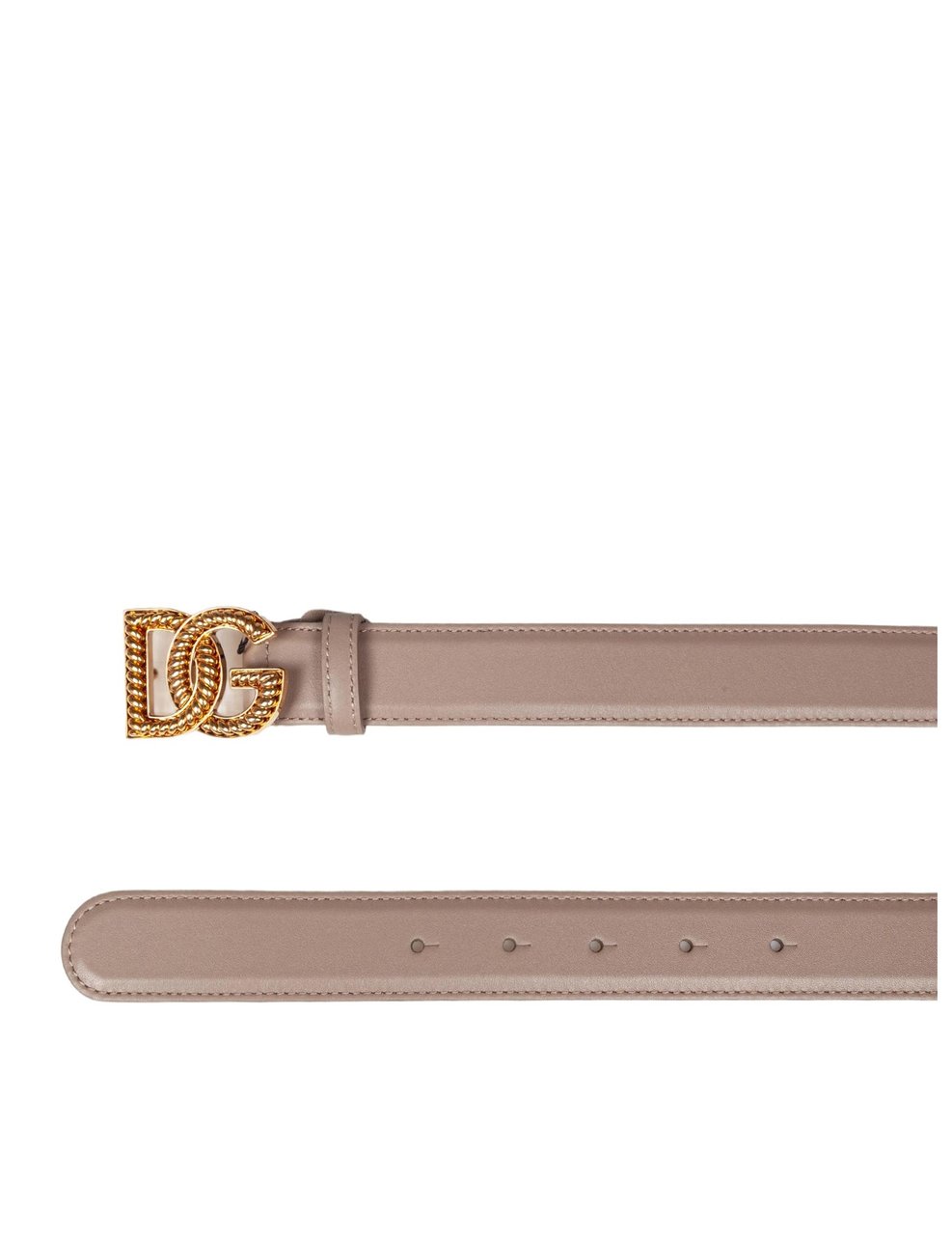 Dolce & Gabbana Dolce & gabbana taupe plonge leather belt Grijs