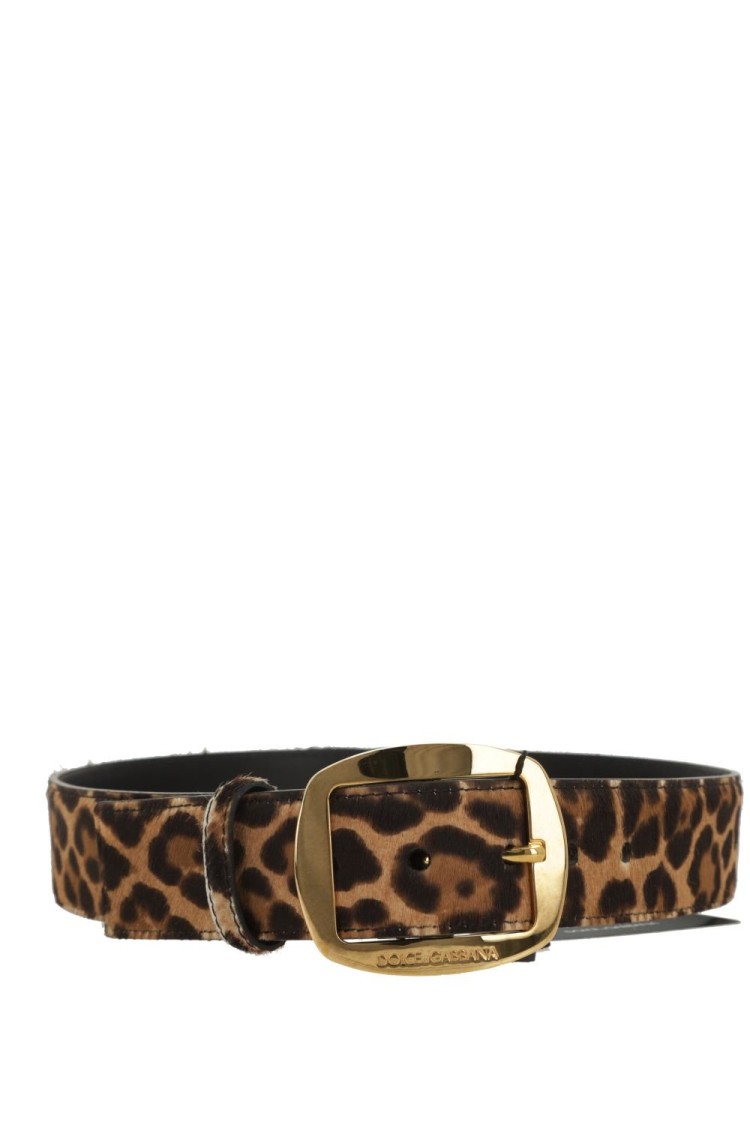 Dolce & Gabbana Animalier Print Belt – Multicolor Neutraal