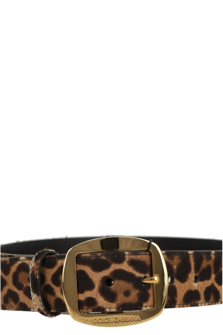Dolce & Gabbana Animalier Print Belt – Multicolor Neutraal