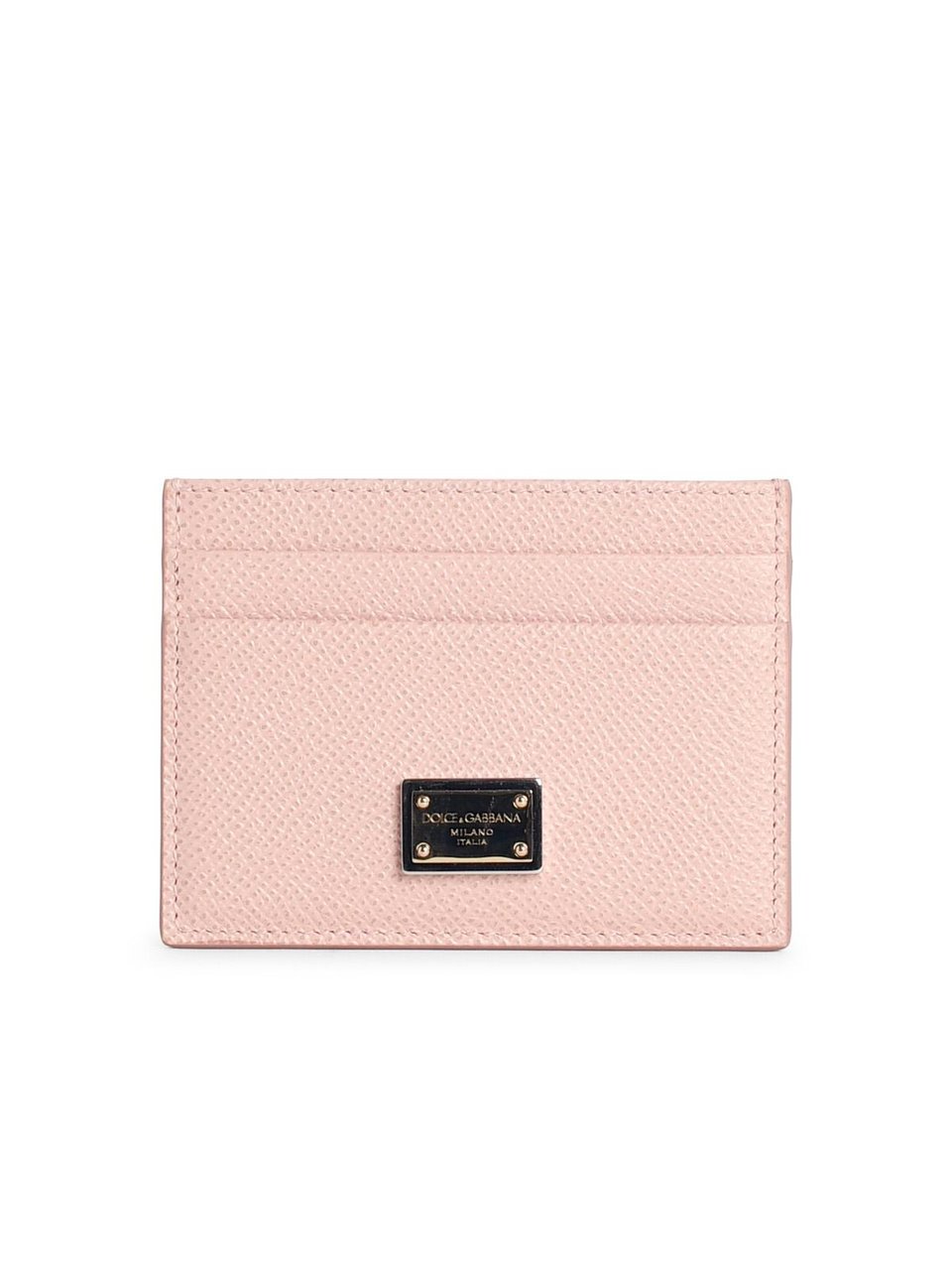 Dolce & Gabbana 'Dauphine' Pink Calf Leather Card Holder Neutraal
