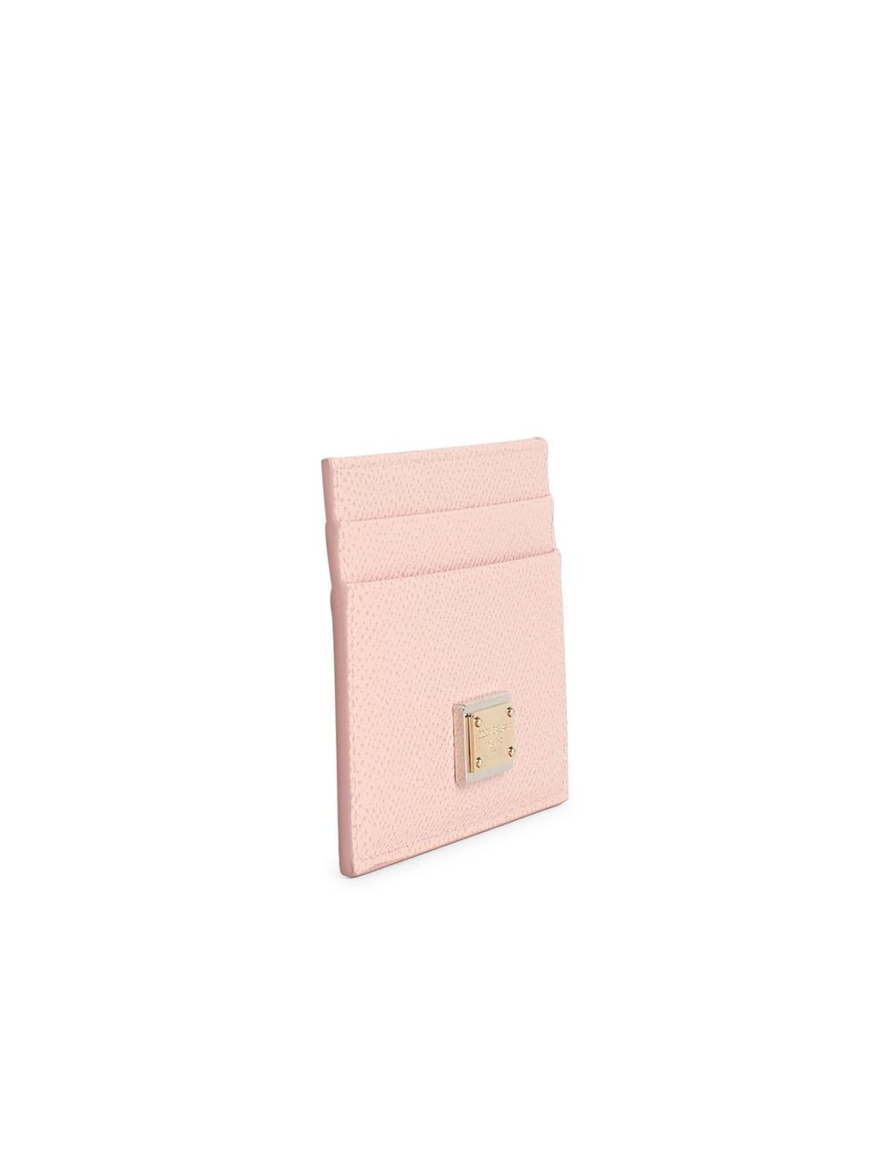 Dolce & Gabbana 'Dauphine' Pink Calf Leather Card Holder Neutraal