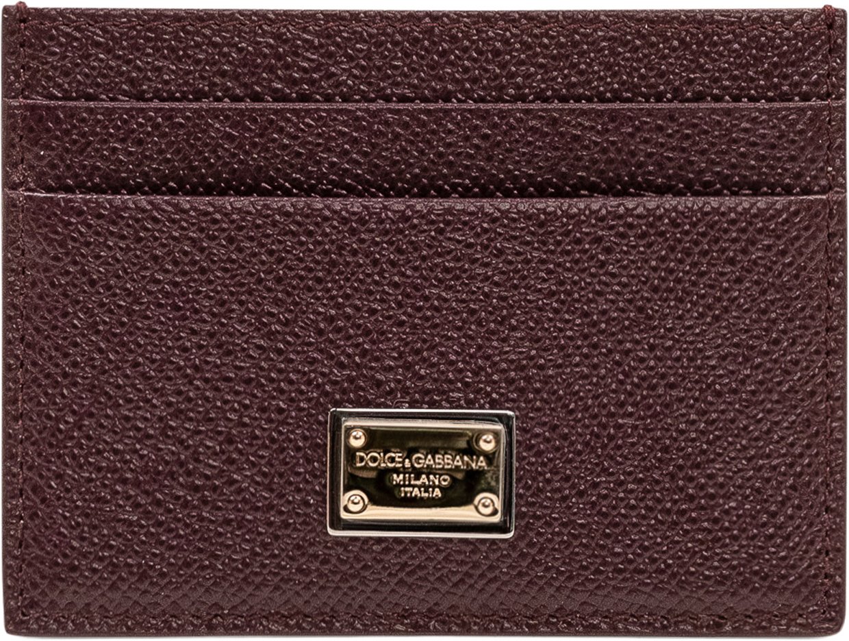 Dolce & Gabbana Portacarte con Placca Logo Bruin