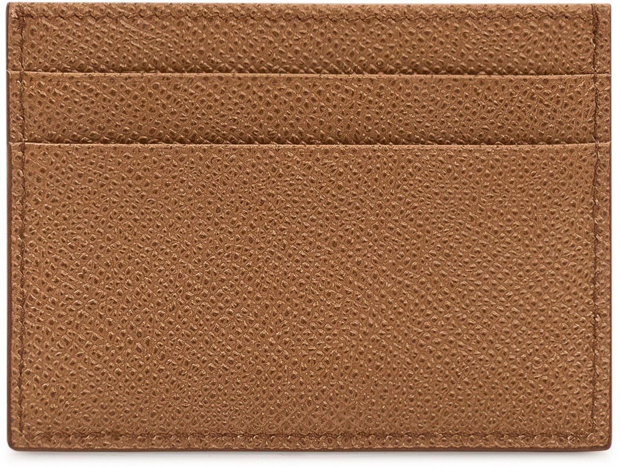 Dolce & Gabbana Portacarte con Placca Logo Beige