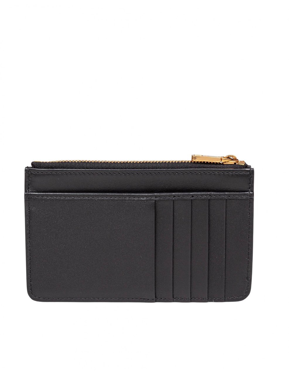 Dolce & Gabbana Dolce & gabbana black plonge' leather card holder Zwart