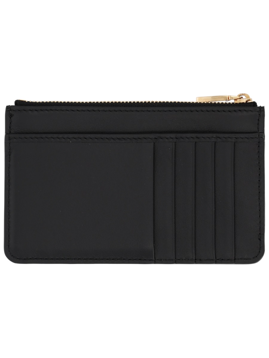 Dolce & Gabbana Zippered Compartment Leather Wallet Zwart