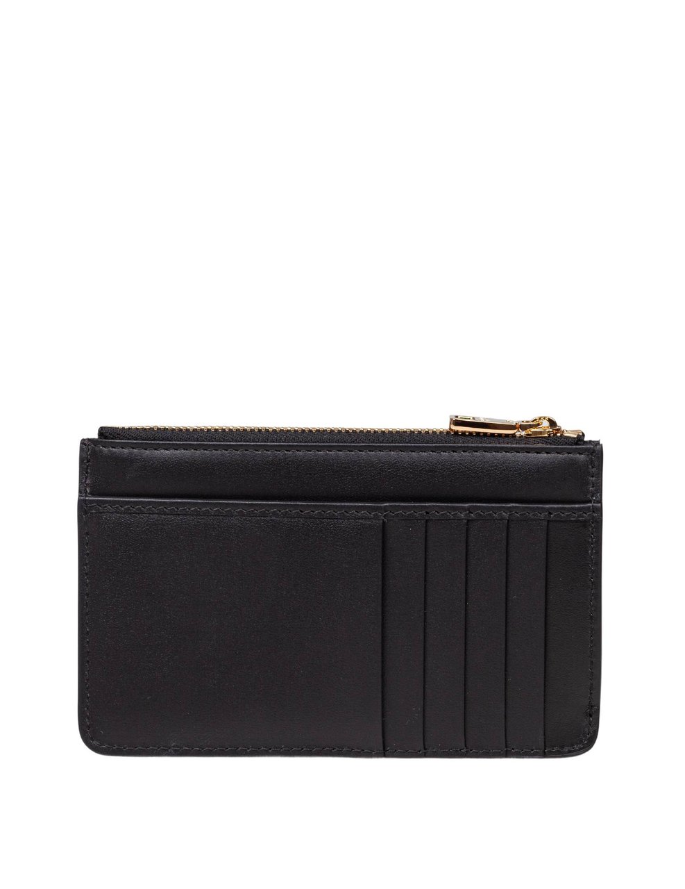 Dolce & Gabbana Dolce & gabbana black leather card holder with dg logo Zwart