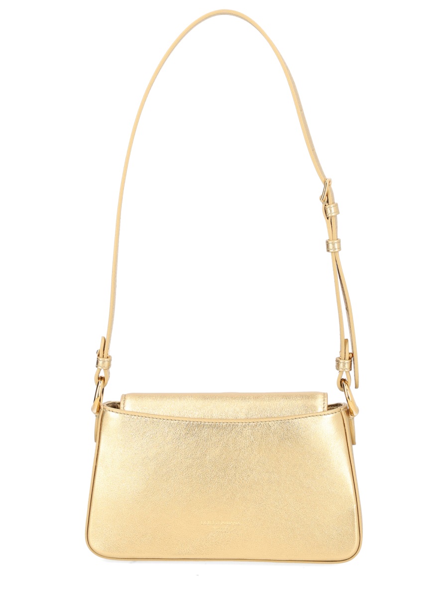 Dolce & Gabbana Metallic Gold Minimalist Leather Phone Bag Neutraal