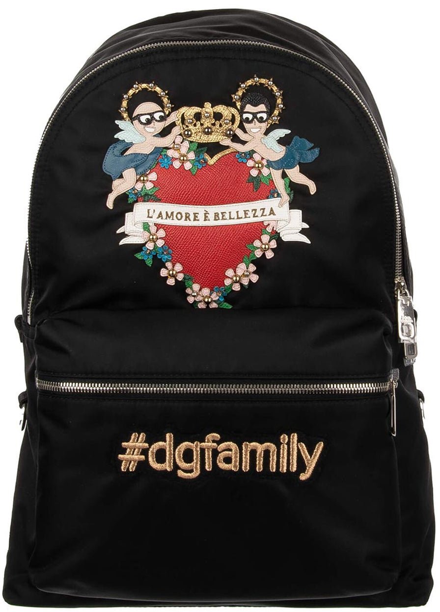 Dolce & Gabbana Dolce & Gabbana Family Patch Backpack Zwart