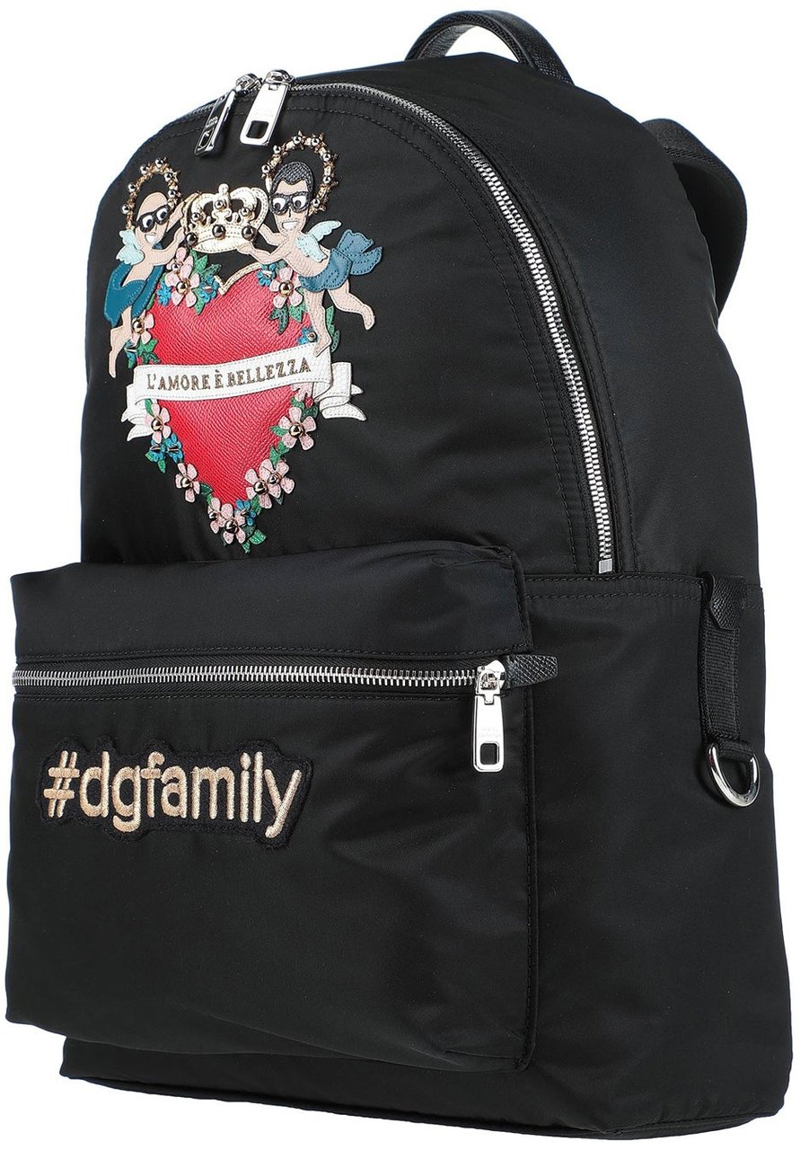Dolce & Gabbana Dolce & Gabbana Family Patch Backpack Zwart