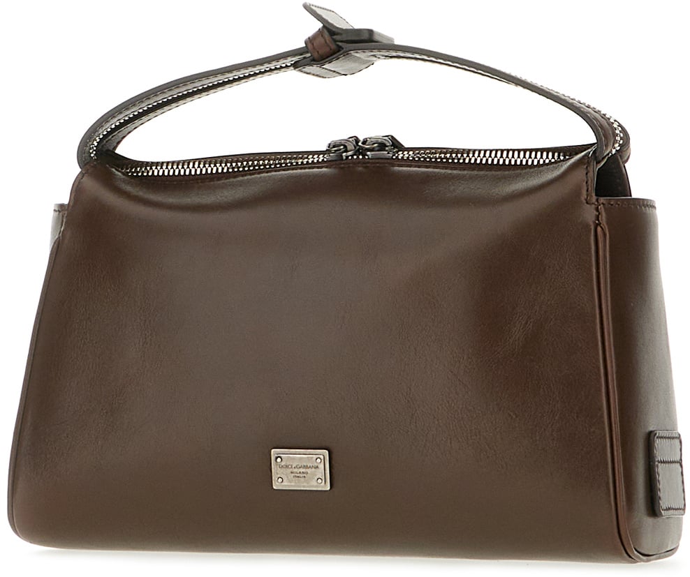 Dolce & Gabbana Dolce&gabbana Dark brown leather Vittoria handbag Bruin