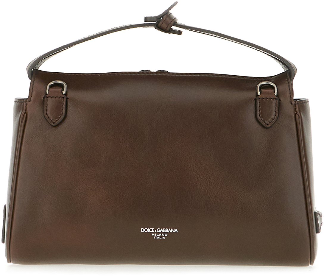 Dolce & Gabbana Dolce&gabbana Dark brown leather Vittoria handbag Bruin
