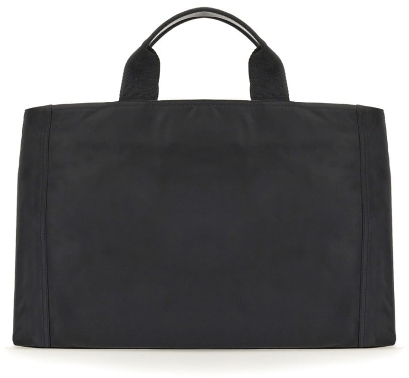 Dolce & Gabbana Borsone In Nylon Con Logo Zwart
