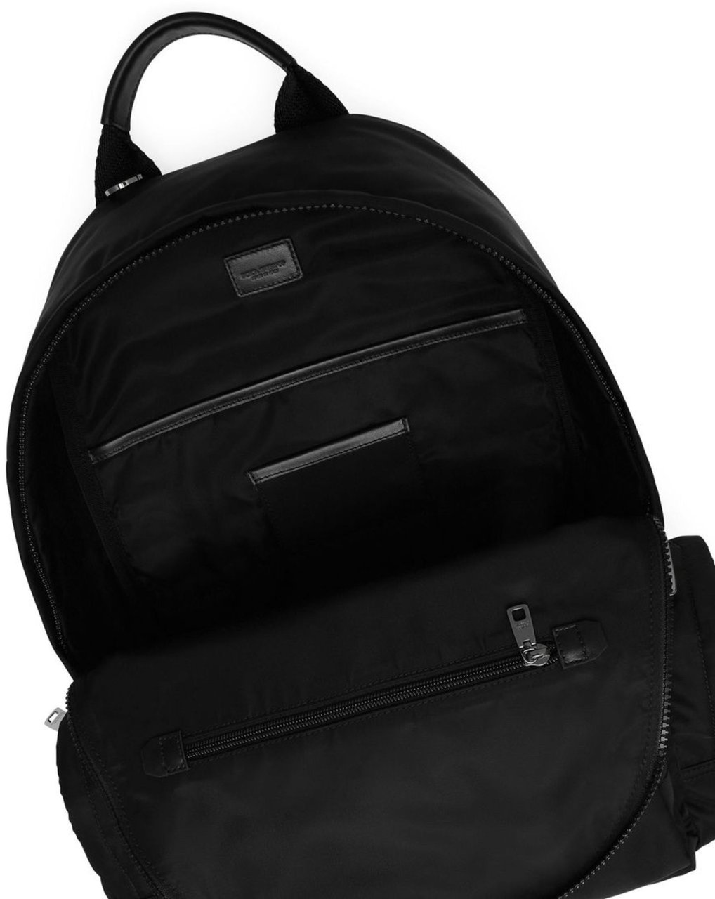 Dolce & Gabbana Sicilia DNA Nylon Logo Black Backpack Zwart