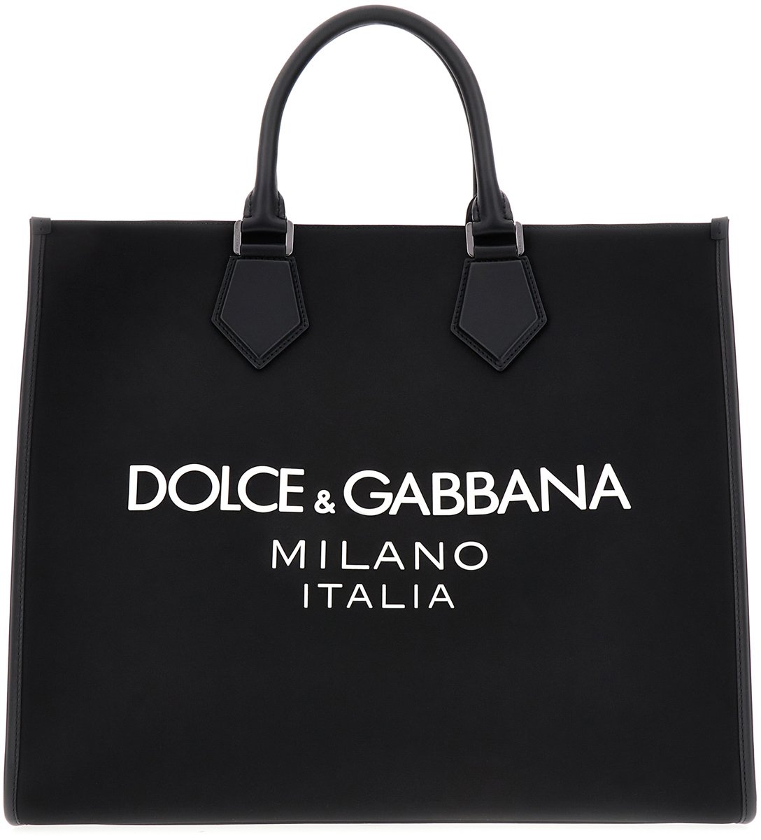 Dolce & Gabbana Dolce&gabbana Black nylon blend shopping bag Zwart