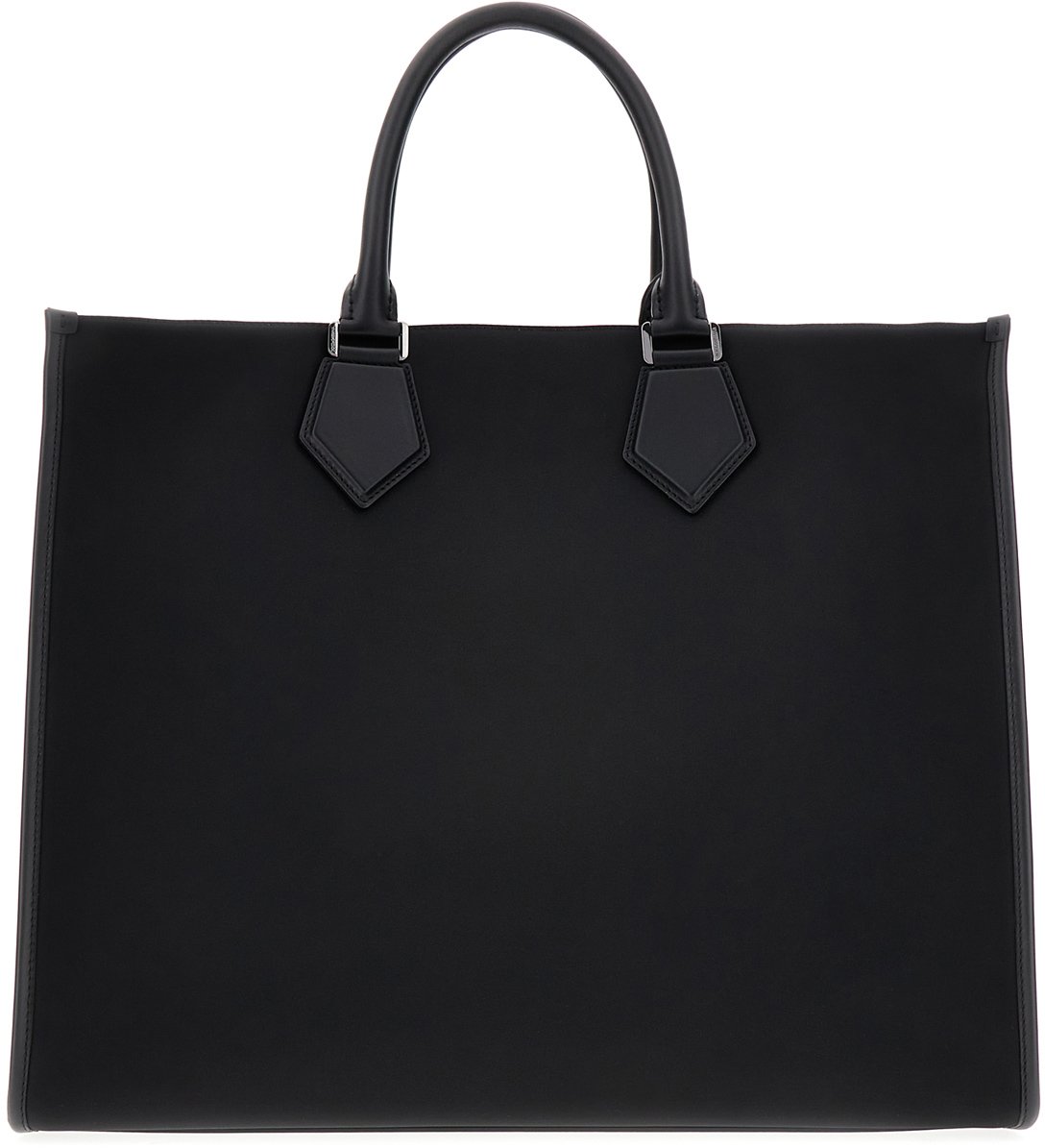 Dolce & Gabbana Dolce&gabbana Black nylon blend shopping bag Zwart